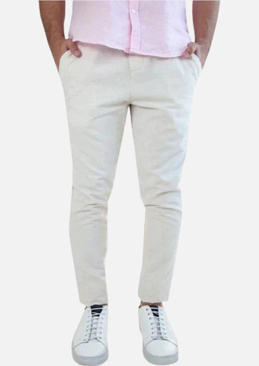 Calça Jogger Linho Natural