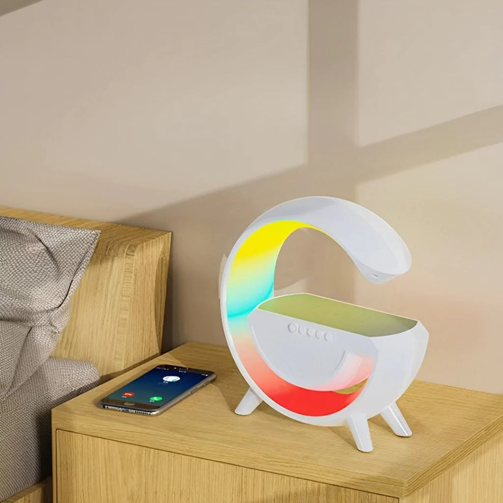 Kazon MagicLight Pro: Iluminação Neon + Rádio FM + Bluetooth + Carregador Indução