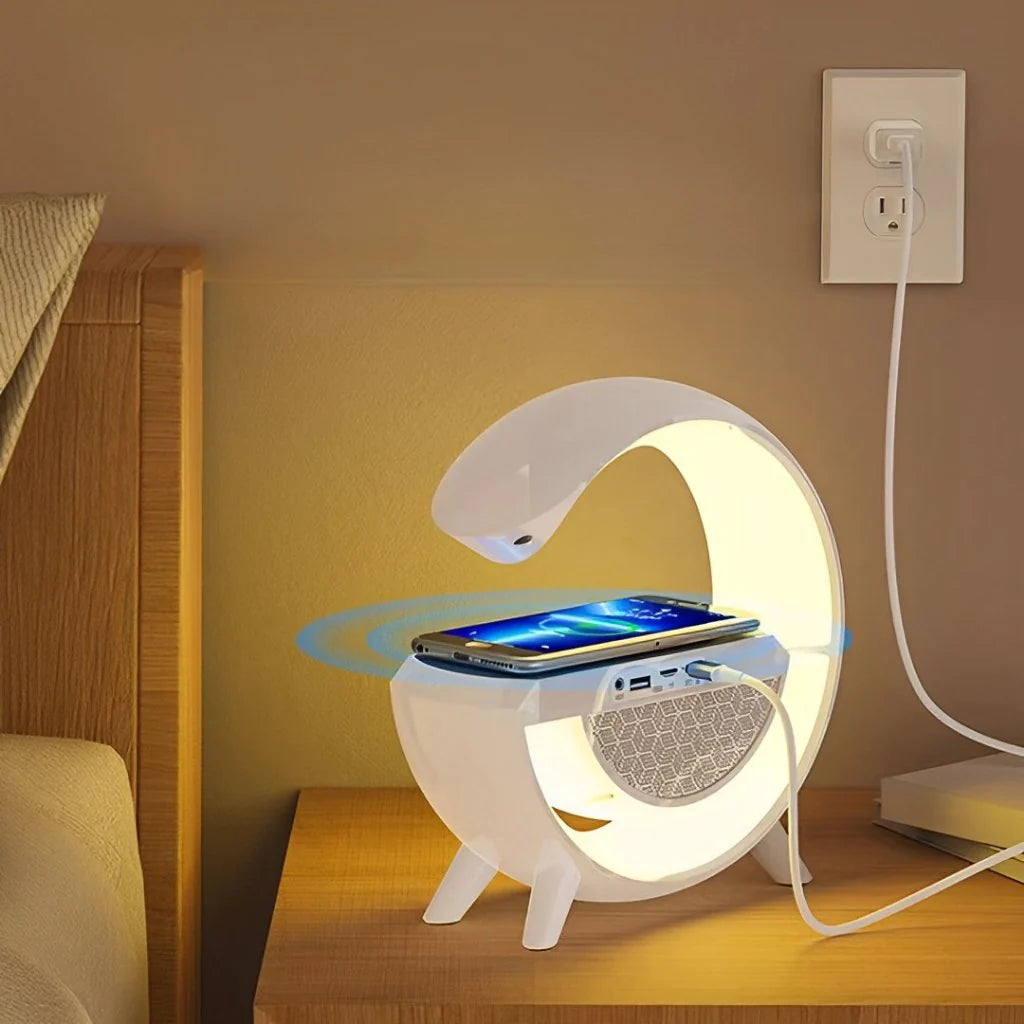 Kazon MagicLight Pro: Iluminação Neon + Rádio FM + Bluetooth + Carregador Indução