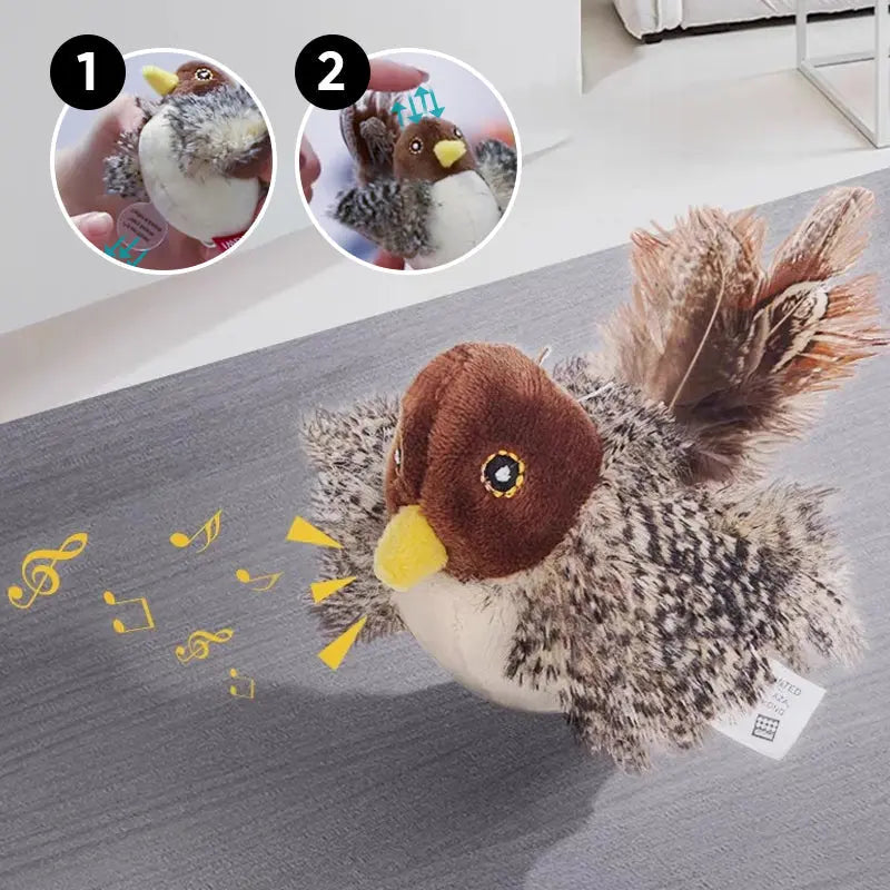 CrazyBird - Brinquedo Interativo Simulador De Pássaro Para Gatos