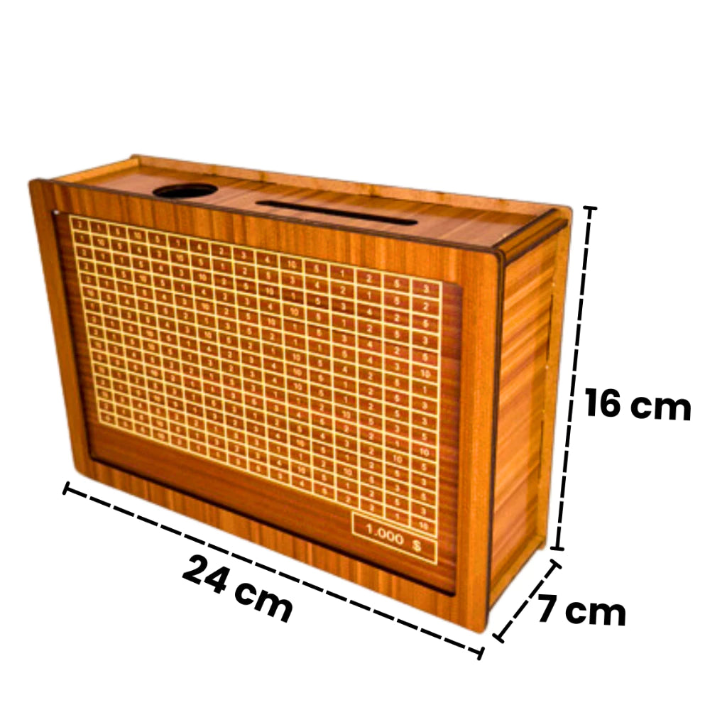 WoodBox Decorativo - Guarde dinheiro usando o método japonês