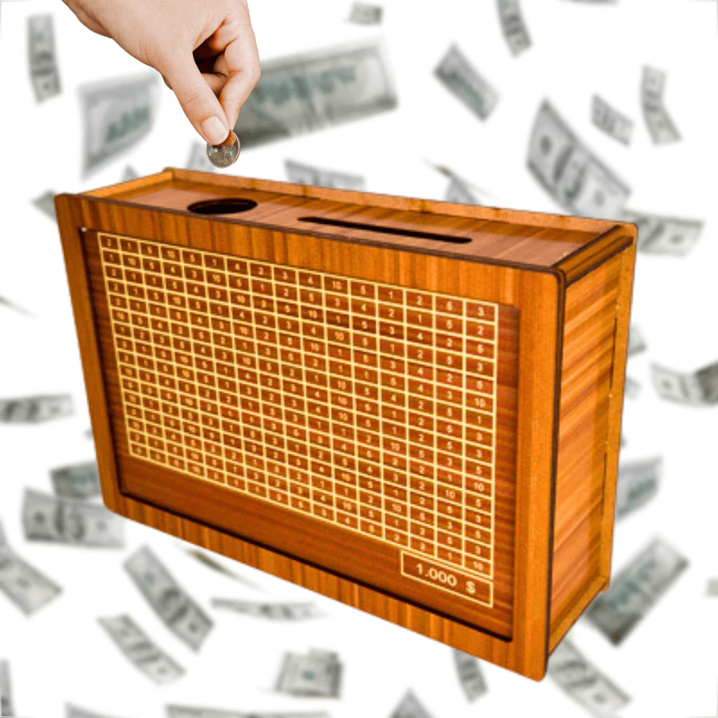 WoodBox Decorativo - Guarde dinheiro usando o método japonês